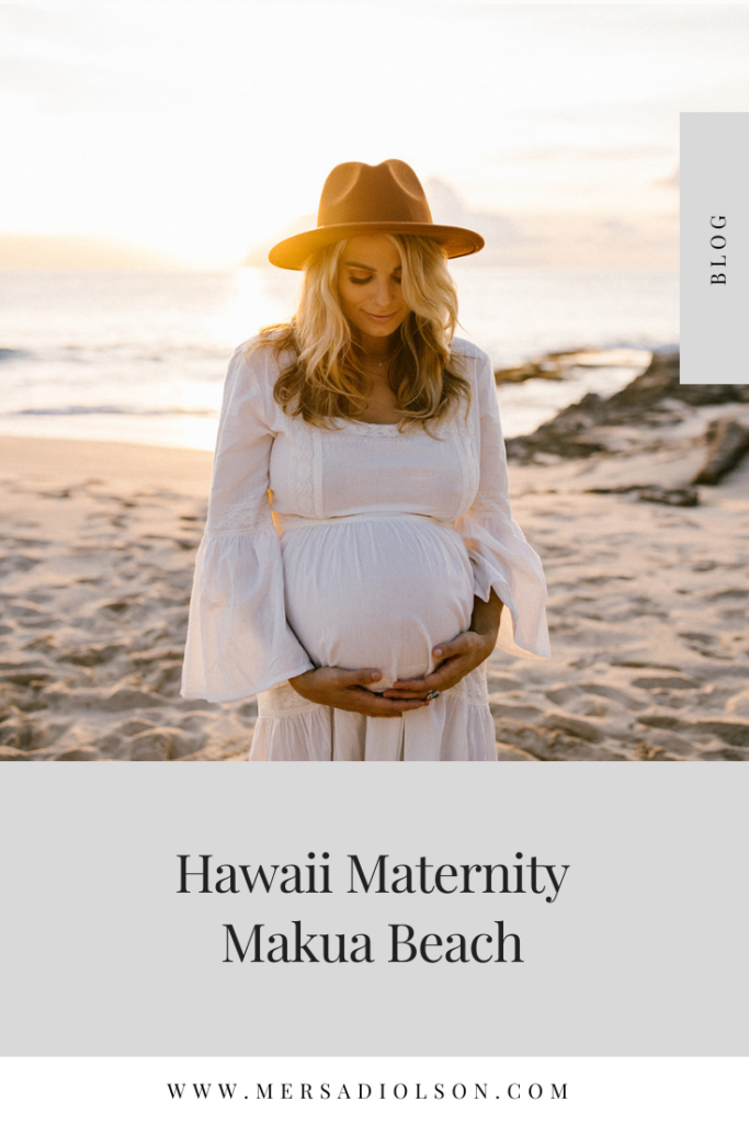 Hawaii Maternity Makua Beach by Mersadi Olson, Hawaii maternity and family photographer. This blog post includes maternity session outfit ideas, maternity session on a beach and maternity session posing ideas. Book your Maternity session and browse the blog for inspiration #maternity #pregnancy #maternityphotography #photography #beachmaternity 