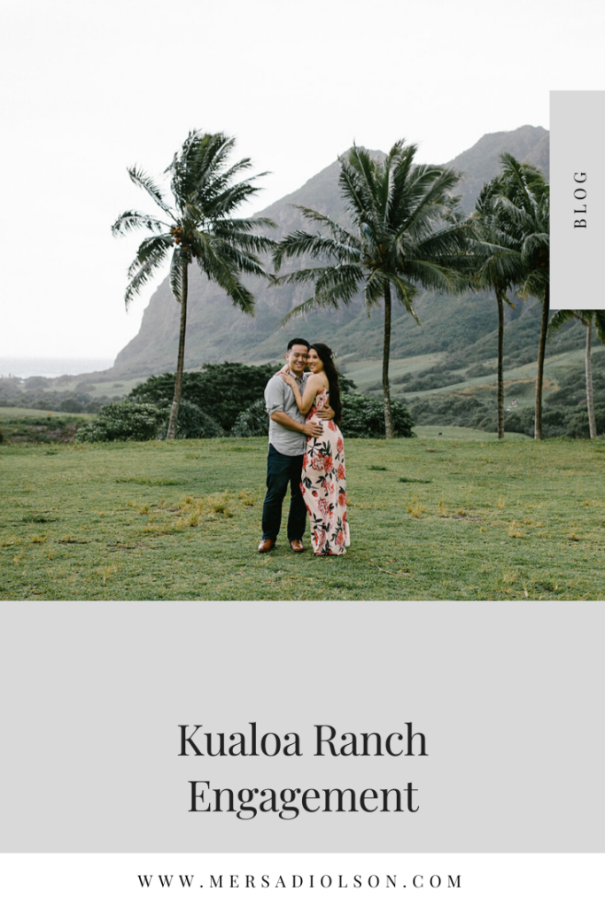 Kualoa Ranch Engagement by Mersadi Olson Photography. This blog post includes couples posing and outfit ideas for engagements. #couples #photography #couplesphotography  #hawaiiweddingphotographer